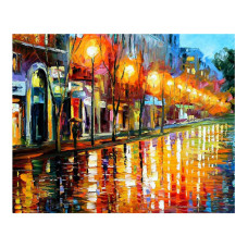 Картины по номерам Molly арт.GX9133 Отражения ночного города (26 Красок) 40х50 см