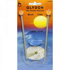 PN.48954 PONY GLYDON Спицы круговые 5,00 мм/80 см, пластик, 2 шт