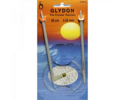 PN.48955 PONY GLYDON Спицы круговые 5,50 мм/80 см, пластик, 2 шт