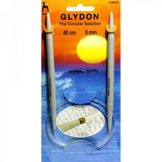 PN.49310 PONY GLYDON Спицы круговые 8,00 мм/80 см, пластик, 2 шт