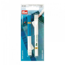 PR.611626 PRYM Меловой карандаш со стирающей кисточкой 11см цв. белый/синий уп.2шт