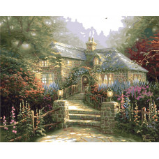 Набор для раскрашивания PLAID арт.PLD-22031 Дом в розовом саду (51х41 см)