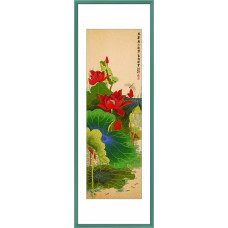 Набор для вышивания крестом Xiu Crafts арт.XC.126 Красный лотос 101,6х34,29 см