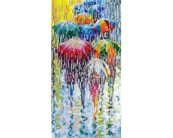 Набор для вышивания бисером АБРИС АРТ арт. AB-434 'Веселые зонтики' 20х40 см