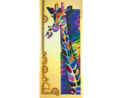 Набор для вышивания бисером АБРИС АРТ арт. AB-438 'Радужный жираф' 25х56 см