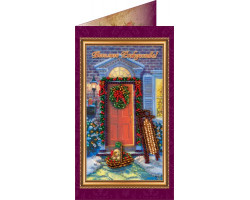 Набор для вышивания бисером АБРИС АРТ арт. AO-040 Весёлого Рождества-2 8,4х14 см