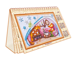 Набор для вышивания бисером на натуральном холсте АБРИС АРТ арт. АК-006 Календарь 'Лисы'