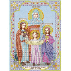 Схема для вышивки иконы бисером на холсте АБРИС АРТ арт.ACK-160 Святые Вера, Надежда