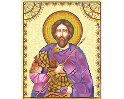 Схема для вышивки иконы бисером на холсте АБРИС АРТ арт. АСK-069 Святой Артемий 17х23 см