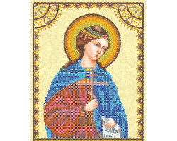 Схема для вышивки иконы бисером на холсте АБРИС АРТ арт. АСK-072 Святая Христина (Кристина) 17х23 см