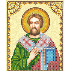 Схема для вышивки иконы бисером на холсте АБРИС АРТ арт. АСK-075 Святой Тимофей 17х23 см