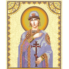 Схема для вышивки иконы бисером на холсте АБРИС АРТ арт. АСK-077 Святой Глеб 17х23 см