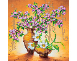 Схема на холсте АБРИС АРТ арт. АС-003 Весенние цветы 18,5x20 см