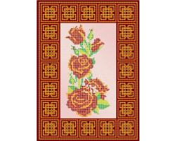Схема на холсте АБРИС АРТ арт. АС-109 Роза красная 22x30 см