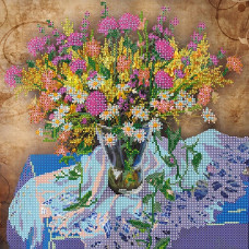 Схема на холсте АБРИС АРТ арт. АС-214 Луговые цветы - 1 30х30 см