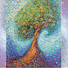 Схема на холсте АБРИС АРТ арт. АС-277 Волшебное дерево жизни 30х30 см