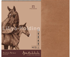 Альбом арт.ЛХ.АЛ-8091 для эскизов на пружине 'Арабчик', 50 лист А-3 на картоне