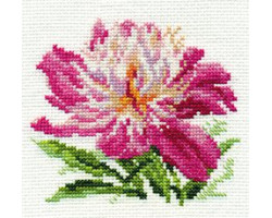Набор для вышивания арт.Алиса - 0-119 'Розовый пион' 10х11 см