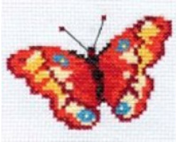 Набор для вышивания арт.Алиса - 043 'Бабочки' 10х7 см