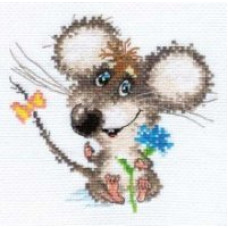 Набор для вышивания арт.Алиса - 077 'Влюбленный мышонок' 13х12 см