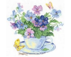 Набор для вышивания арт.Алиса - 201 'Утренние цветы' 24х24 см