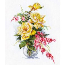 Набор для вышивания арт.Алиса - 220 'Желтые розы' 21х29 см