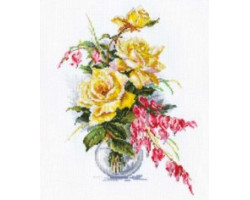 Набор для вышивания арт.Алиса - 220 'Желтые розы' 21х29 см