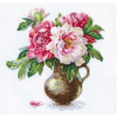 Набор для вышивания арт.Алиса - 221 'Цветущий сад: пионы' 25х26 см