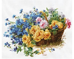 Набор для вышивания арт.Алиса - 227 'Розы и васильки' 40х30 см