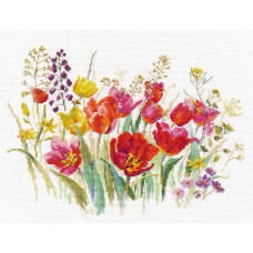 Набор для вышивания арт.Алиса - 234 'Полевые тюльпаны' 30х21 см