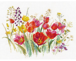 Набор для вышивания арт.Алиса - 234 'Полевые тюльпаны' 30х21 см