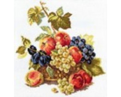 Набор для вышивания арт.Алиса - 504 'Яблоки и виноград' 25х25 см