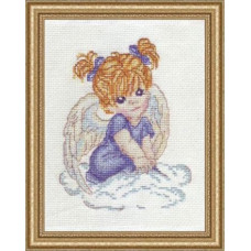 Набор для вышивания Алисена арт.1002 'Ангелочек в голубом' 10*13 см