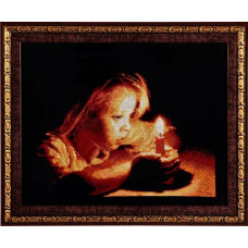 Набор для вышивания Алисена арт.1036 'Девочка со свечей' 26*19 см