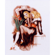 Набор для вышивания Алисена арт.1127 'Дама у зеркала' 38*49 см