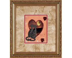 Набор для вышивания Алисена арт.ВН1032 'Валентинка с котятами' 12*15 см