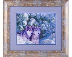 Набор для вышивания Алисена арт.ВН1091 'Волки в снегу' 25*20 см