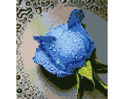 Набор для изготовления картин 'АЛМАЗНАЯ ЖИВОПИСЬ' арт.АЖ.015 'Синяя роза' 25х25 см