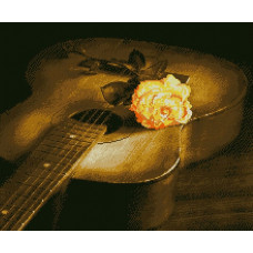 Набор для изготовления картин 'АЛМАЗНАЯ ЖИВОПИСЬ' арт.АЖ.1051 'Гитара и Роза' 56х47 см