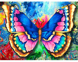 Набор для изготовления картин 'АЛМАЗНАЯ ЖИВОПИСЬ' арт.АЖ.1130 'Рисунок бабочки' 40х30 см