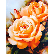 Набор для изготовления картин 'АЛМАЗНАЯ ЖИВОПИСЬ' арт.АЖ.1132 'Чайные розы' 40х50 см