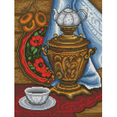 Набор для изготовления картин 'АЛМАЗНАЯ ЖИВОПИСЬ' арт.АЖ.1327 'Русское чаепитие' 30х40 см