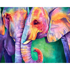 Набор для изготовления картин 'АЛМАЗНАЯ ЖИВОПИСЬ' арт.АЖ.1385 'Мудрость слонов' 50х40 см