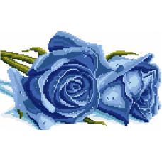Набор для изготовления картин 'АЛМАЗНАЯ ЖИВОПИСЬ' арт.АЖ.338 'Синие розы' 25х40 см
