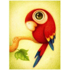 Набор для изготовления картин 'АЛМАЗНАЯ ЖИВОПИСЬ' арт.АЖ.360 'Красный попугай' 25х30 см