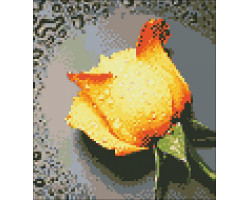 Набор для изготовления картин 'АЛМАЗНАЯ ЖИВОПИСЬ' арт.АЖ.SP-018 'Желтая роза' 25х25 см
