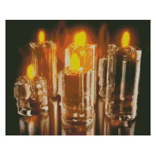 Набор алмазной живописи с подрамником 'Алмазная вышивка' арт.СК-637(П) 'Симфония свечей' 40х50 см