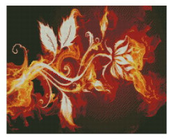 Набор алмазной живописи с подрамником 'Алмазная вышивка' арт.СК-642(П) 'Огненный цветок' 40х50 см