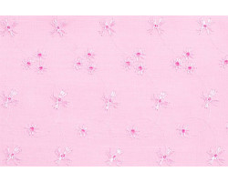 Ткань вышитая арт.10050/6053 цв.розовый шир.112см