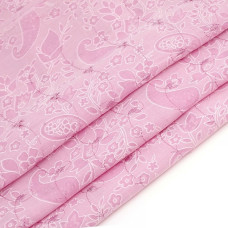 Ткань вышитая арт.750-2 'огурцы' цв.2 (133) розовый шир.150 см упак.22.85 м